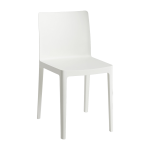 Chaise �l�mentaire en plastique blanc cr�me - hay