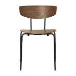Chaise empilable bois et m�tal noyer herman - ferm living
