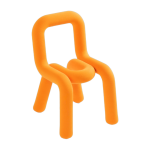 Chaise pour enfant en coton orange mini bold - moustache