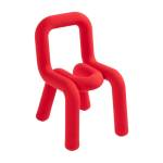 Chaise pour enfant en coton rouge mini bold - moustache