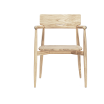 Chaise d'ext�rieur avec accoudoirs en teck non trait� 80cm e008 - carl hansen & s�n