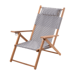 Chaise d'ext�rieur � rayures bleues et blanches tommy - business & pleasure