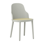 Chaise grise chaud en polypropyl�ne � l'assise cannage moul� allez warm grey - normann copenhagen