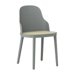 Chaise grise en polypropyl�ne � l'assise cannage moul� allez grey - normann copenhagen
