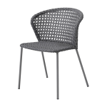 Chaise grise tissage fran�ais lean - cane - line