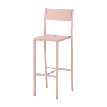 Chaise haute en acier mat baby pink 110 cm take - mati�re grise