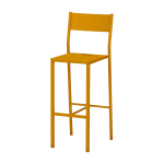 Chaise haute en acier mat safran 110 cm take - mati�re grise