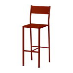 Chaise haute en acier mat terracotta 110 cm take - mati�re grise