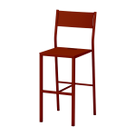 Chaise haute en acier mat terracotta 99 cm take - mati�re grise