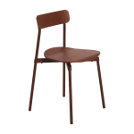 Chaise en h�tre et aluminium brun - rouge 78 cm fromme - petite friture