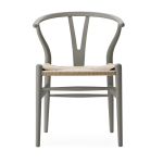 Chaise en h�tre soft clay et assise tiss�e naturelle 76cm ch24 - carl hansen & s�n