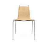 Chaise en h�tre tress� et structure acier 77cm pk1 - carl hansen & s�n