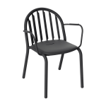 Chaise de jardin avec accoudoirs en aluminium anthracite 60x59x80cm fred's - fatboy