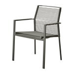 Chaise de jardin avec accoudoirs gris edge - cane - line