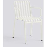 Chaise de jardin avec accoudoir en m�tal cr�me palissade - hay