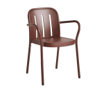 Chaise de jardin avec accoudoirs en m�tal rouge deville - hay