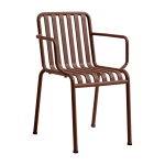 Chaise de jardin avec accoudoirs en m�tal rouge palissade - hay