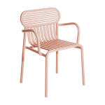 Chaise de jardin avec accoudoirs rose blush week - end - petite friture