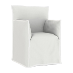 Chaise de jardin avec accoudoirs en tissu blanc ghost out 25 - gervasoni