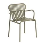 Chaise de jardin avec accoudoirs verte jade week - end - petite friture