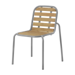 Chaise de jardin en acier et bois gris vig robinia - normann copenhagen