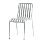 Chaise de jardin en m�tal gris galvanis� palissade - hay
