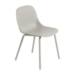 Chaise de jardin en plastique et acier grise 77cm fiber - muuto