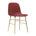 Chaise en laiton et pp rouge form - normann copenhagen