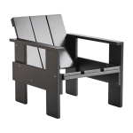 Chaise longue d'ext�rieur en pin noire crate - hay