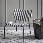 Chaise longue hdlonga noir / blanc cass� - house doctor