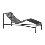 Chaise longue en m�tal anthracite palissade - hay