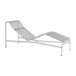 Chaise longue en m�tal gris galvanis� palissade - hay