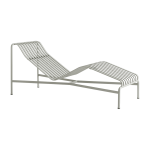 Chaise longue en m�tal gris palissade - hay