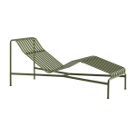 Chaise longue en m�tal olive palissade - hay