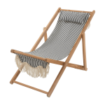 Chaise longue aux rayures bleues et blanches sling premium - business & pleasure