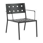 Chaise lounge de jardin avec accourdoirs en acier anthracite balcony - hay