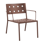 Chaise lounge de jardin avec accourdoirs en acier rouge balcony - hay