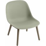 Chaise lounge vert p�le pi�tement en ch�ne fiber - muuto