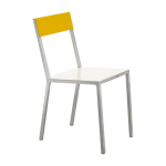 Chaise en m�tal blanc et jaune 52x39x80cm - valerie objects