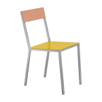 Chaise en m�tal jaune et rose 52x39x80cm - valerie objects