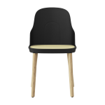 Chaise noire � l'assise en cannage moul� et au pi�tement en ch�ne allez noir - normann copenhagen