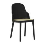 Chaise noire en polypropyl�ne � l'assise cannage moul� allez noir - normann copenhagen