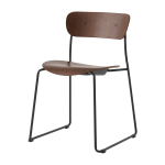 Chaise en noyer laqu� pavillon av51 - &tradition