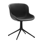 Chaise pivotante 4 pieds en aluminium noir et pp avec tissu noir hyg - normann copenhagen