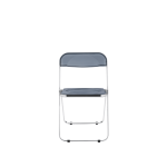 Chaise pliante noir fum� et acier chrom� plia - anonima castelli