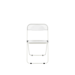 Chaise pliante transparente et acier blanc plia - anonima castelli
