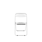 Chaise pliante transparente et acier chrom� plia - anonima castelli