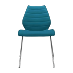 Chaise rembourr�e bleue p�trole maui soft - kartell
