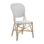 Chaise repas en aluminium noir et blanc isabelle - sika design