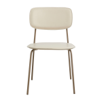 Chaise de salle � manger en fer et tissu beige esa - nordal